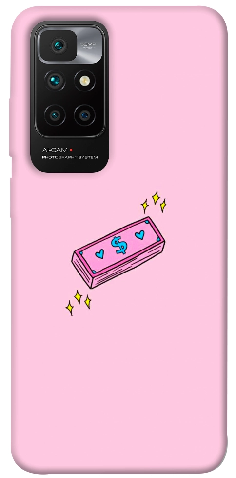 Чехол Simple pink money для Xiaomi Redmi 10