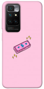 Чехол Simple pink money для Xiaomi Redmi 10