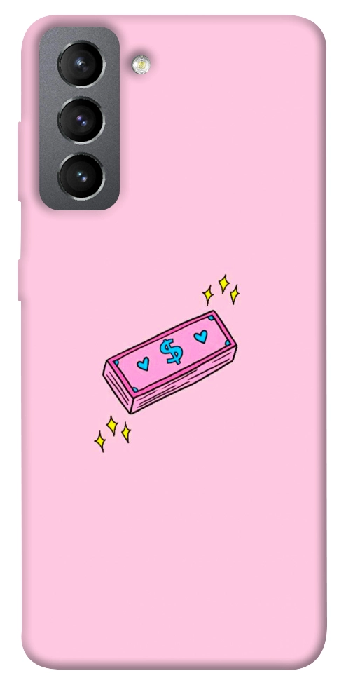Чехол Simple pink money для Galaxy S21 FE