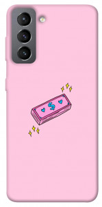 Чехол Simple pink money для Galaxy S21 FE
