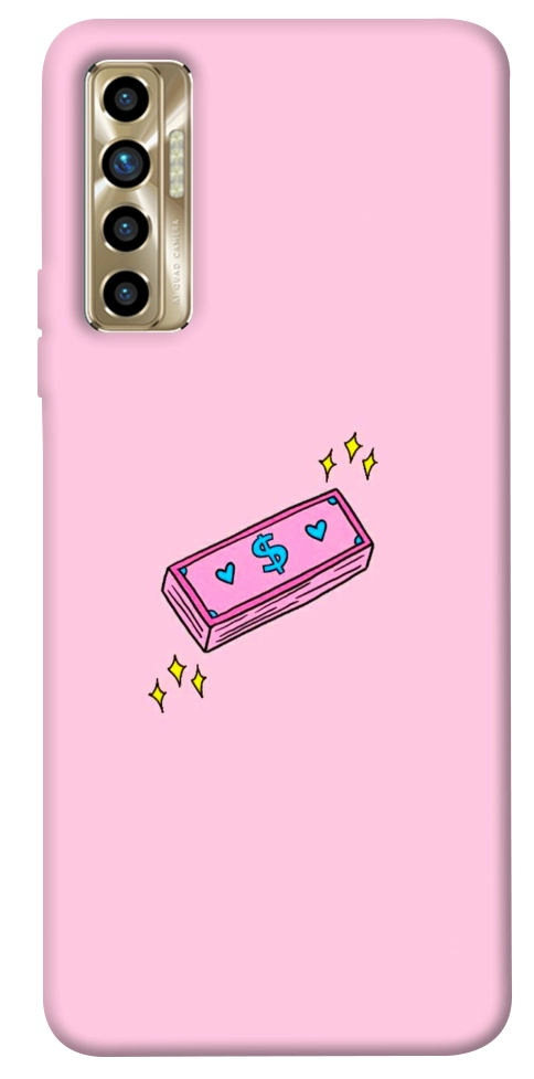 Чохол Simple pink money для TECNO Camon 17P