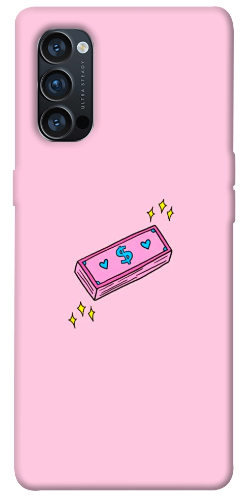 Чехол Simple pink money для Oppo Reno 4 Pro 5G
