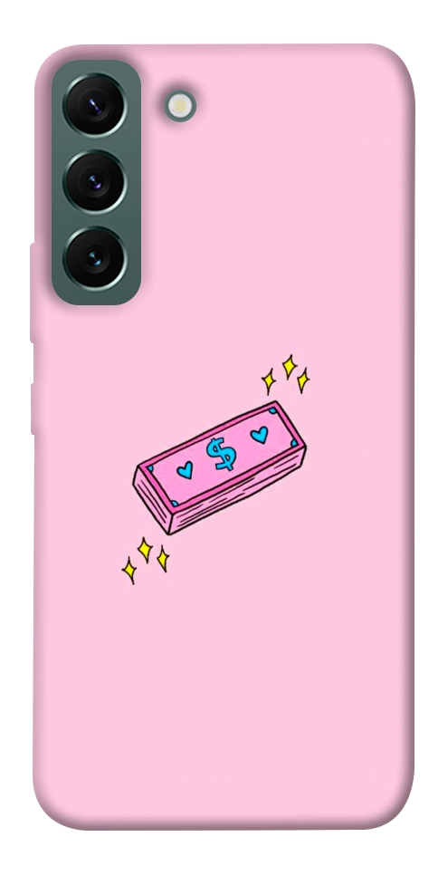 Чехол Simple pink money для Galaxy S22
