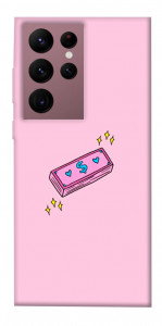 Чехол Simple pink money для Galaxy S22 Ultra