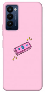 Чохол Simple pink money для Tecno Camon 18