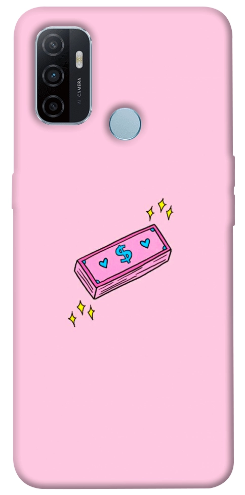 Чехол Simple pink money для Oppo A32