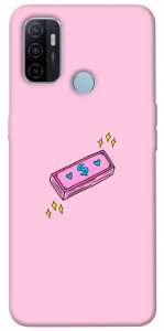 Чехол Simple pink money для Oppo A33 (2020)