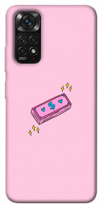 Чехол Simple pink money для Xiaomi Redmi Note 11 (Global)