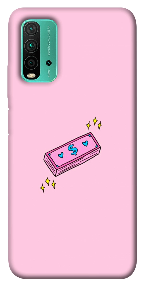 Чехол Simple pink money для Xiaomi Redmi Note 9 4G