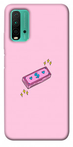 Чехол Simple pink money для Xiaomi Redmi Note 9 4G