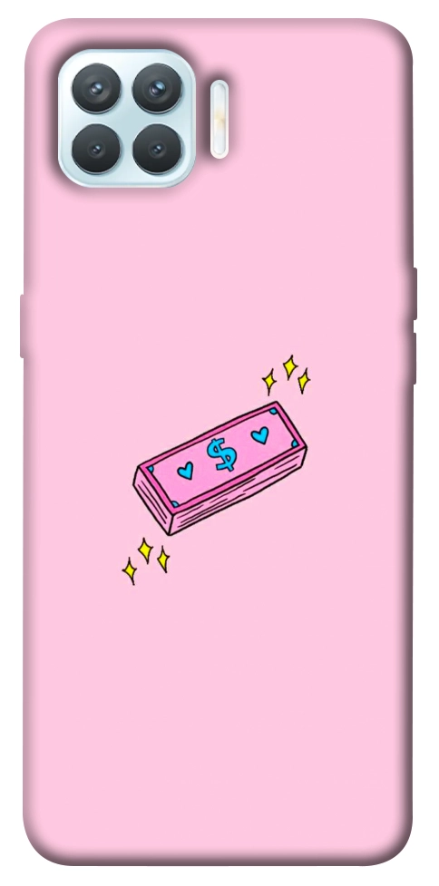 Чехол Simple pink money для Oppo F17 Pro
