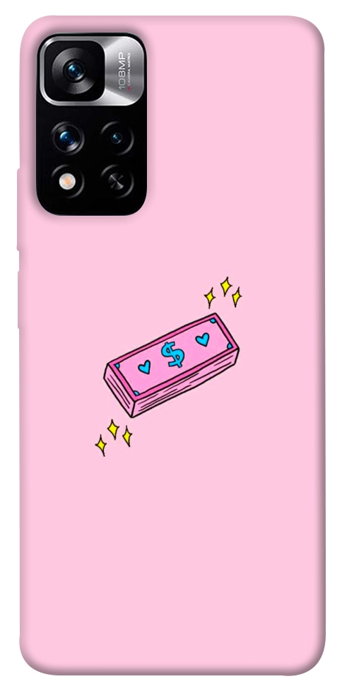 Чехол Simple pink money для Xiaomi Redmi Note 11 5G
