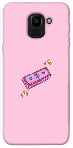 Чехол Simple pink money для Galaxy J6 (2018)