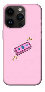 Чохол Simple pink money для iPhone 14 Pro
