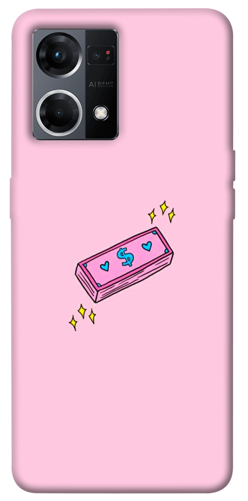 Чохол Simple pink money для Oppo Reno 7 4G