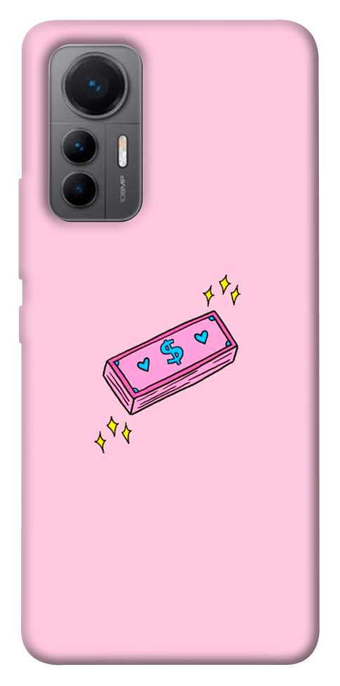 Чехол Simple pink money для Xiaomi 12 Lite