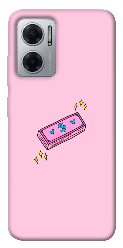 Чехол Simple pink money для Xiaomi Redmi Note 11E