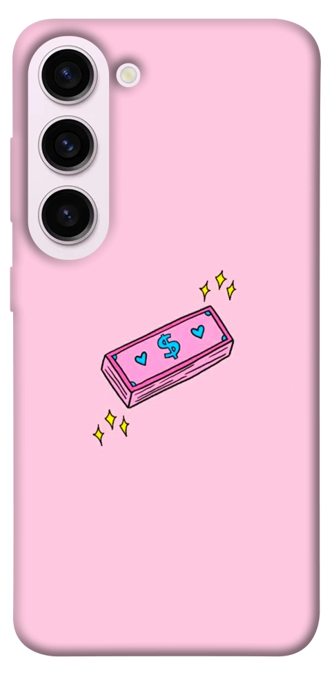 Чохол Simple pink money для Galaxy S23+