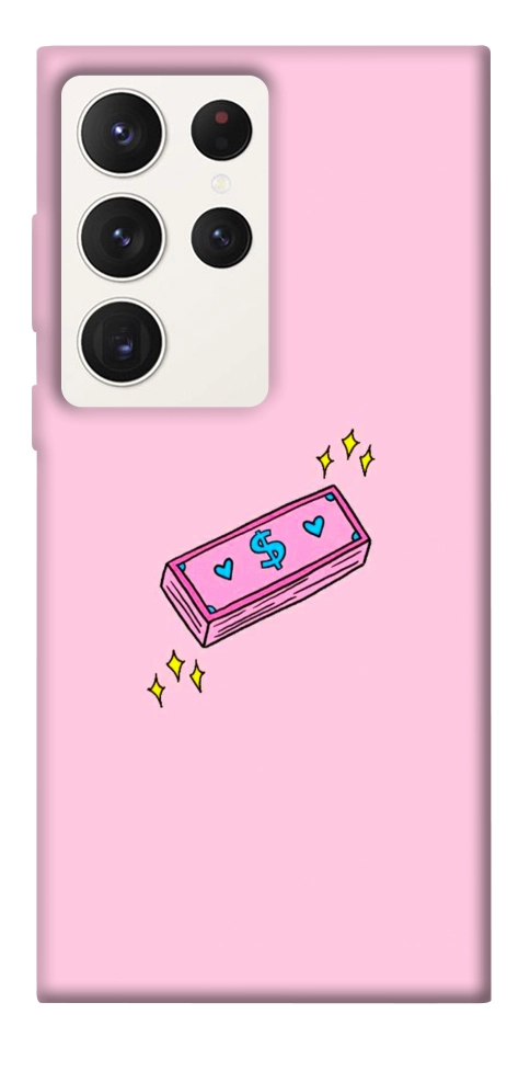 Чохол Simple pink money для Galaxy S23 Ultra