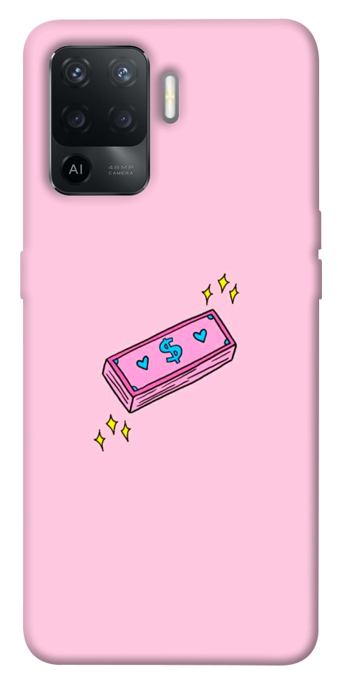 Чехол Simple pink money для Oppo Reno 5 Lite