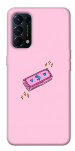 Чехол Simple pink money для Oppo Reno 5 4G