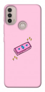 Чехол Simple pink money для Motorola Moto E40