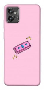 Чехол Simple pink money для Motorola Moto G32