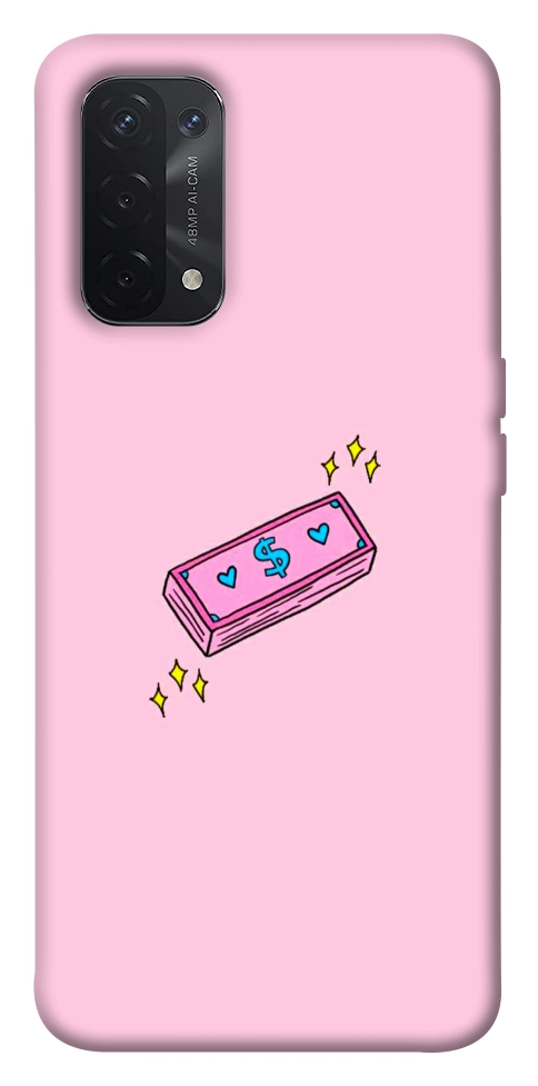 Чохол Simple pink money для Oppo A74 5G