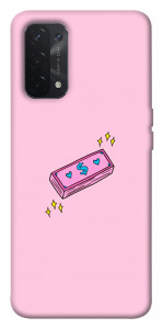Чохол Simple pink money для Oppo A74 5G