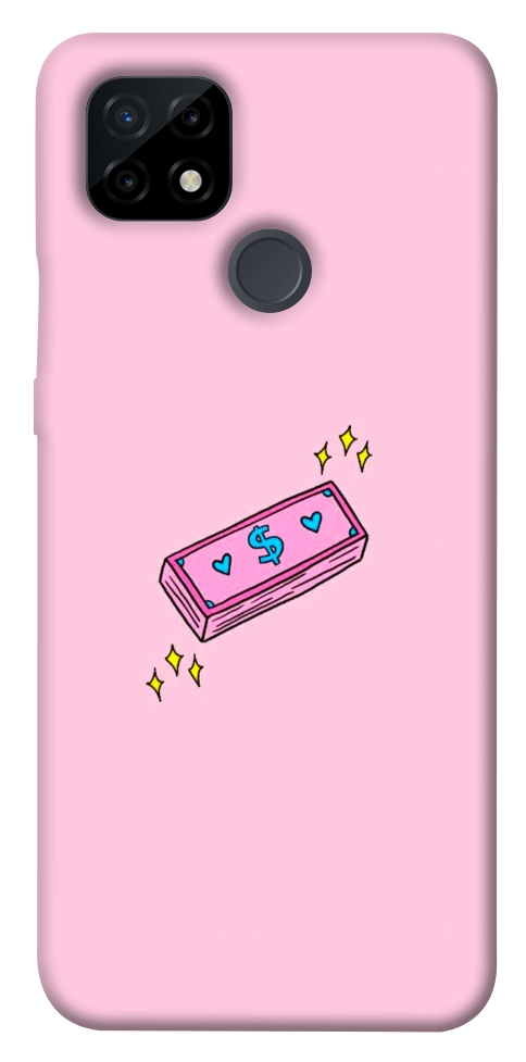 Чехол Simple pink money для Realme C21