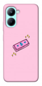 Чехол Simple pink money для Realme C33