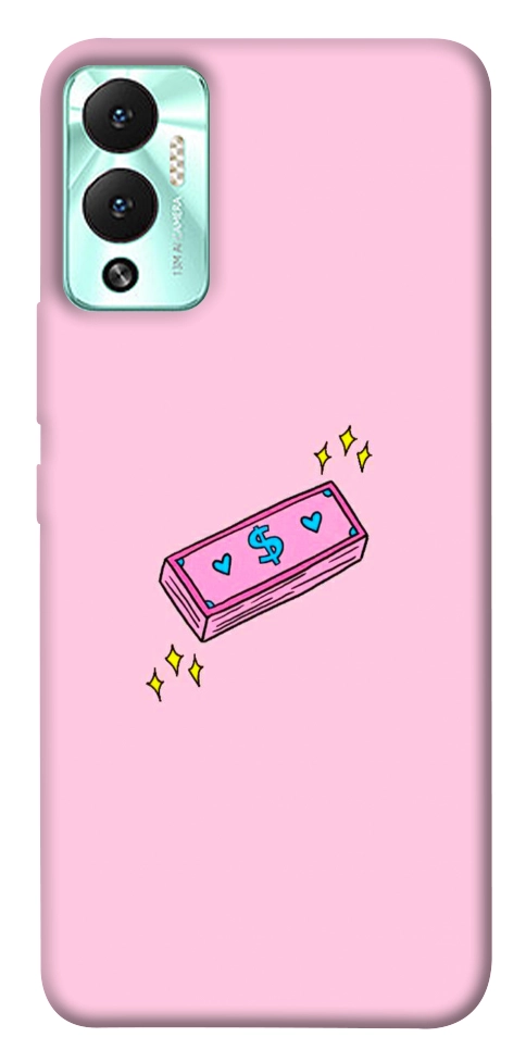 Чехол Simple pink money для Infinix Hot 12 Play