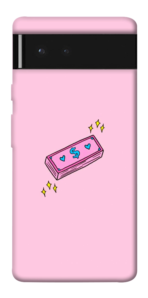 Чехол Simple pink money для Google Pixel 6