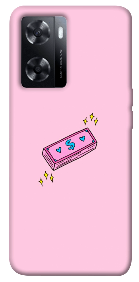 Чехол Simple pink money для Oppo A77s