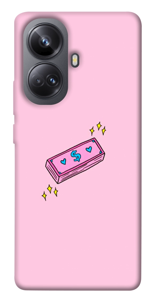 Чехол Simple pink money для Realme 10 Pro+