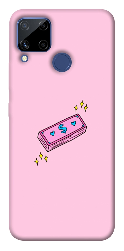 Чехол Simple pink money для Realme C15
