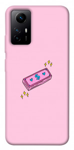 Чехол Simple pink money для Xiaomi Redmi Note 12S