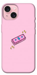 Чехол Simple pink money для iPhone 15