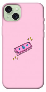 Чехол Simple pink money для iPhone 15 Plus