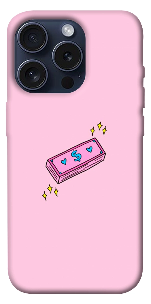 Чохол Simple pink money для iPhone 15 Pro