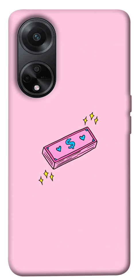 Чохол Simple pink money для Oppo A58 4G