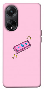 Чехол Simple pink money для Oppo A58 4G