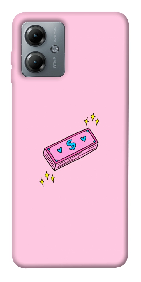 Чохол Simple pink money для Motorola Moto G14