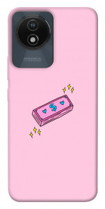 Чехол Simple pink money для Vivo Y02