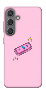 Чехол Simple pink money для Galaxy S24
