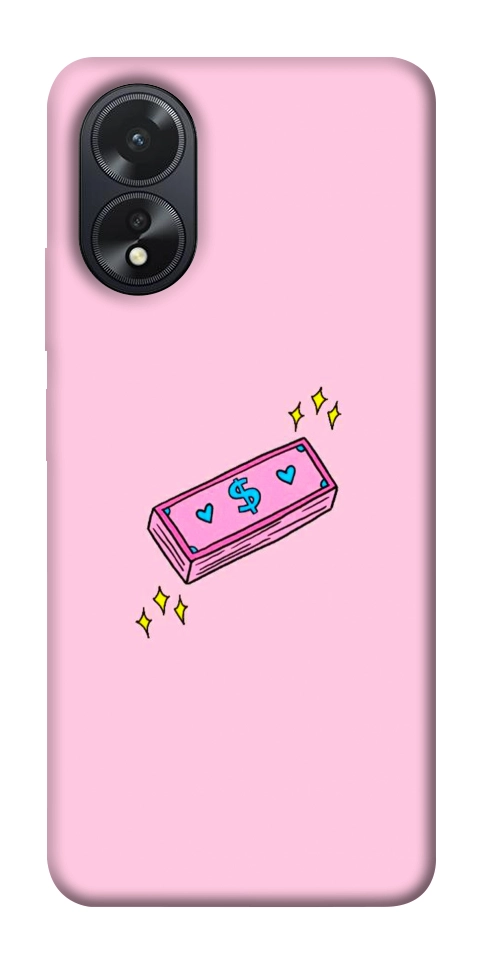 Чехол Simple pink money для Oppo A38