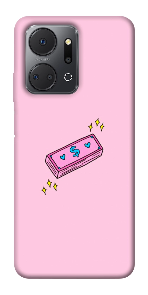 Чехол Simple pink money для Huawei Honor X7a