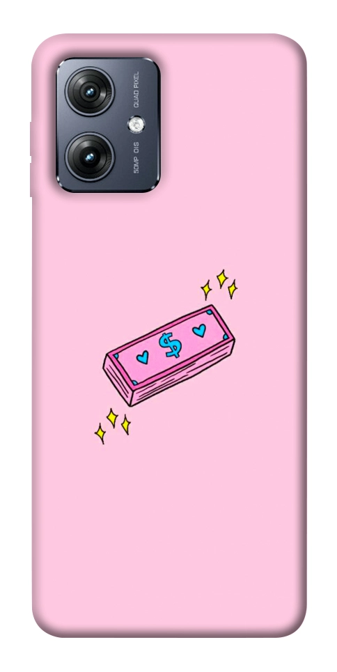 Чехол Simple pink money для Motorola Moto G54