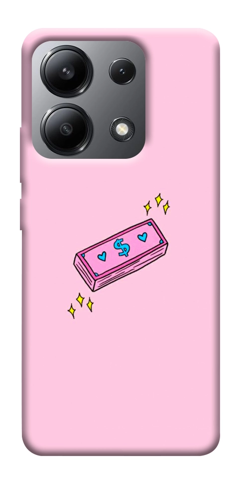 Чехол Simple pink money для Xiaomi Redmi Note 13 4G