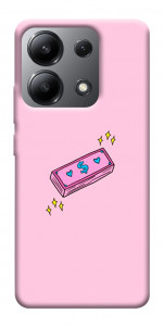 Чехол Simple pink money для Xiaomi Redmi Note 13 4G
